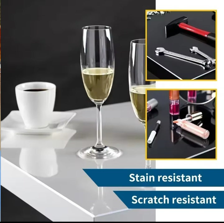 1.5mm clear desk mat waterproof plastic table cover protector crystal vinyl tablecloth clear desk pad protector ;EASY TO CLEAR