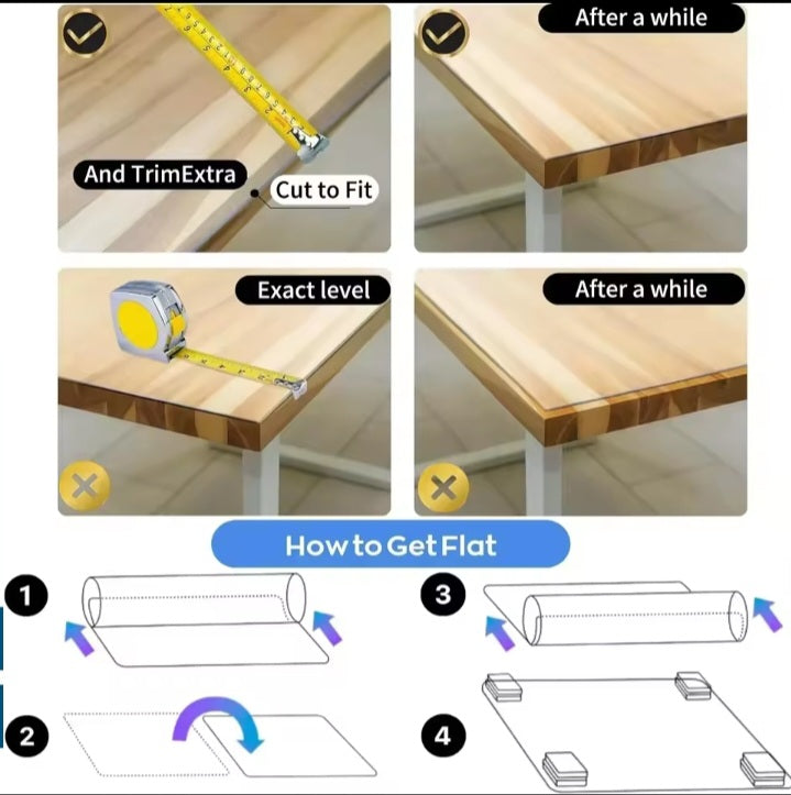 1.5mm clear desk mat waterproof plastic table cover protector crystal vinyl tablecloth clear desk pad protector ;EASY TO CLEAR