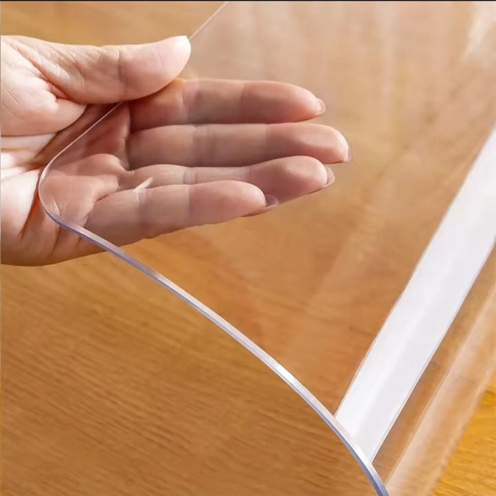 1.5mm clear desk mat waterproof plastic table cover protector crystal vinyl tablecloth clear desk pad protector ;EASY TO CLEAR