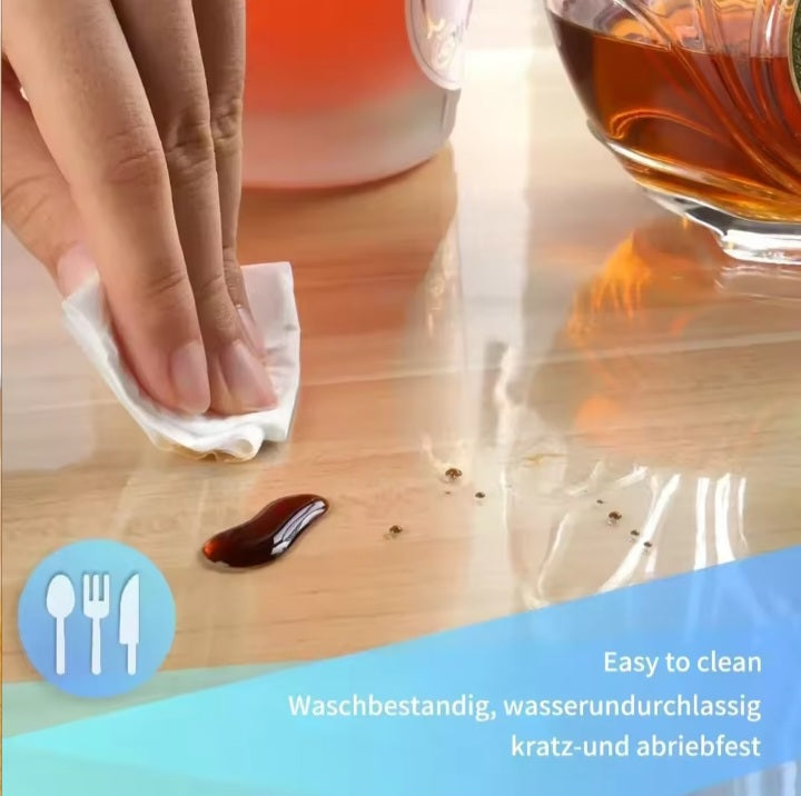 1.5mm clear desk mat waterproof plastic table cover protector crystal vinyl tablecloth clear desk pad protector ;EASY TO CLEAR